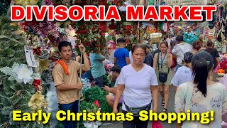 DIVISORIA MARKET MANILA 2024  Early Christmas Walk at the Biggest Street Market in the Philippines [upl. by Macmahon359]