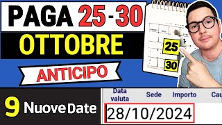 INPS PAGA TRIPLO 28 OTTOBRE ➜ DATE PAGAMENTI ADI ASSEGNO UNICO PENSIONI 730 NASPI BONUS 100€ SFL [upl. by Enoryt]