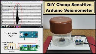 DIY extremly Sensitive and cheap Arduino Seismometer [upl. by Nivets]