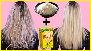 CABELLO LISO NATURAL CON ARROZ y MAIZENA  ALISADO SIN CALOR QUE SI FUNCIONA  NatyGloss [upl. by Schroth339]