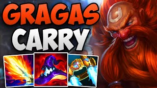 INSANE GRAGAS JUNGLE SOLO CARRY IN KOREAN CHALLENGER  CHALLENGER GRAGAS JUNGLE GAMEPLAY  143 S14 [upl. by Jolyn723]