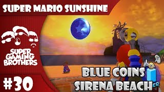 John Plays Super Mario Sunshine  Part 30  Sirena Beach Blue Coins [upl. by Lenard]