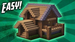 Minecraft How To Build A Survival Starter House Tutorial 4 [upl. by Jemima28]