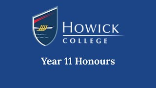 Howick College Presents 2024 Year 11 Honours [upl. by Jackqueline]