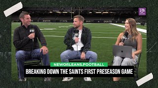 Breaking down Saints first preseason game [upl. by Ahsiatal216]