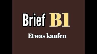 Brief B1 etwas kaufen [upl. by Nicki]