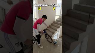 ❌ CRAZY FOOTBALL CHALLENGE SKATEBOARDER VS CYCLIST  HALLWAYSSTAIRS STADIUM  WHO SCORES FASTER [upl. by Dugan]