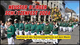 Neusser BürgerSchützenfest 2024  Parade am Sonntag 25 August 2024 [upl. by Inimak]