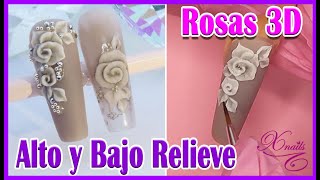 Como hacer ROSAS 3D en Uñas Acrílicas paso a paso 3D ENCAPSULADO 🌷💅 CURSO GRATIS de 3D 0305 [upl. by Aed]