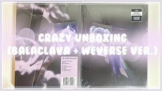 Lesserafim Crazy unboxing balaclava  weverse ver ⚡️ [upl. by Lenuahs]