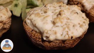 Champignons de Paris Farcis au Four Recette Express [upl. by Anowahs763]