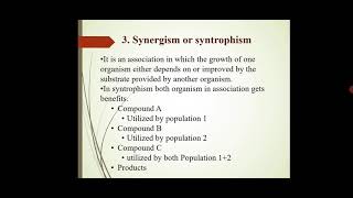 AsstProfPKGakkhad Brief account of Microbial interactions SYBSc Microbiology MB222 Lec43 [upl. by Eilrak]