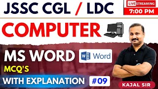 COMPUTERFORJSSCCGL  MS Excel  MCQS With Explanation 08  FOR JSSC CGL AND LDC  BY KAJAL SIR [upl. by Merp]