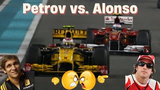 Fernando Alonsos toughest rival Vitaly Petrov 2010 Abu Dhabi [upl. by Laeira]