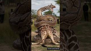 What Happens When a Giant Python Targets a Giraffe shorts [upl. by Anirtek510]