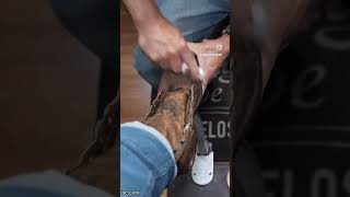 Take a Seat and Relax  Angelo Shoe Shine ASMR angeloshoeshine shoeshine workboots shoestagram [upl. by Daeriam532]