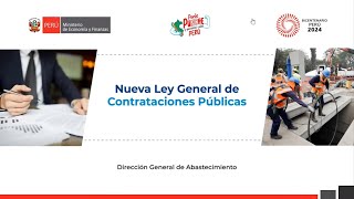 DGA Nueva Ley General de Contrataciones Públicas [upl. by Peyter]