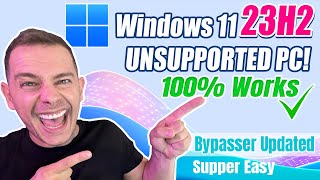 How to Install Windows 11 23H2 on Unsupported PC New Method 2023 [upl. by Idnal637]