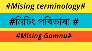 মিচিং পৰিভাষা  Mising Gomnu [upl. by Octavius557]