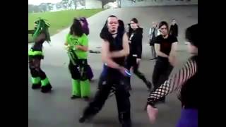 Cybergoths dance to Kirbys Dream Land  Gourmet Race [upl. by Russon]