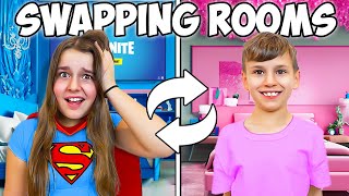 HILARIOUS Sibling ROOM SWAP 🤣 oops [upl. by Yeltihw]