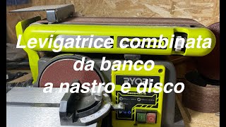 Levigatrice combinata da banco a nastro e disco [upl. by Iroak]