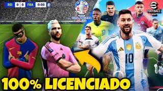 COMO BAIXAR E INSTALAR O EFOOTBALL 2024 MOBILE FULL LICENÇAS VERSÃO COPA AMÉRICA [upl. by Mirabella71]