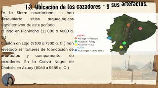 TEMA 1  LOS PRIMEROS POBLADORES DEL ECUADOR [upl. by Earas]