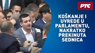 Koškanje i uvrede u parlamentu nakratko prekinuta sednica [upl. by Eelaroc85]