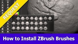 How to install ZBrush Brushes [upl. by Nodnarg]