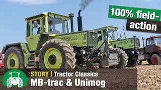 MBtrac amp Unimog – 5 stars on an arable farm Classic MercedesBenz tractors in 4K [upl. by Takara920]