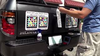 How To Bling Your Car With Rhinestone Website Window Decal Advertising [upl. by Erimahs]