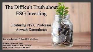 The Difficult Truth about ESG Investing with Aswath Damodaran [upl. by Anirbys]