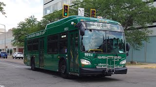 Ride On Interurban Trolley 2024 New Flyer XD35 9014 On the Blue Line Route 33 to Menards [upl. by Nwahsit]