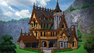 Minecraft How To Build A Medieval Mansion  Tutorial [upl. by Htebazil95]