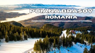 Poiana Brasov Romania December 2023  4K Drone Footage [upl. by Retsbew]