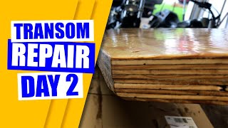 Boat Transom replacement DIY step by step tutorial Part 2 [upl. by Hselin]