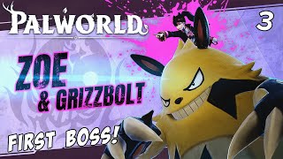 First Boss Fight Zoe amp Grizzbolt amp First Dungeon Palworld EP3 [upl. by Namus]