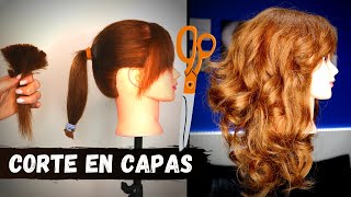 Como CORTAR el PELO en CAPAS✂TRUCOS Fáciles│ Dianne [upl. by Pedersen]