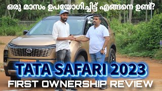 TATA SAFARI 2023 ഒരു മാസം ഉപയോഗിച്ചിട്ട് എങ്ങനെയുണ്ട് ownership review  Revvband [upl. by Sybille137]