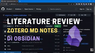 Literature review Zotero MD Notes di Obsidian [upl. by Naerda]