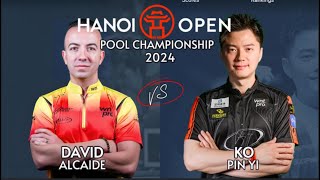 David Alcaide vs Ko Pin Yi  2024 Hanoi Open Pool Championship Highlights [upl. by Shivers]