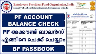 PF Balance Check Online  PF Passbook Details  EPF Passbook Balance Check Online EPF Balance Check [upl. by Ahseiyt263]