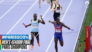 Mens 4x400m Final 🏃 Paris Champions [upl. by Zetnom]