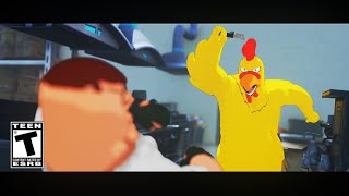 Peter Griffin vs The Giant Chicken Fight in Fortnite [upl. by Fishman874]