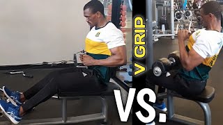 Seated Cable Row vs Vbar Pulldown for Wide Back shorts [upl. by Enyahc958]