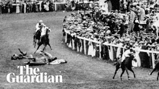 Suffragette Emily Davison knocked down by Kings horse at Epsom [upl. by Ania]