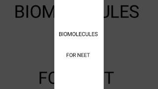 Biomolecules class 12  NEET Notes Organic Chemistry AIIMS [upl. by Wolpert]