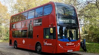 London Bus Route 215  Walthamstow to Lee Valley Campsite  Subtitles [upl. by Lauretta]