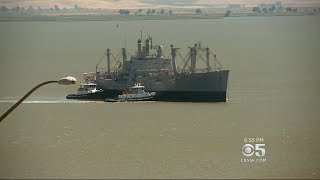 Mothball Fleet Cargo Ship Makes Final Voyage [upl. by Eirrotal489]